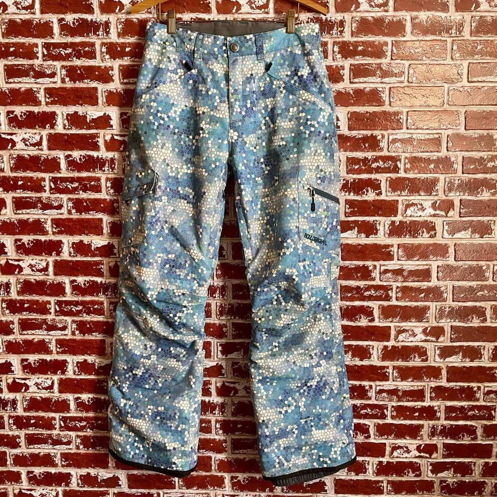 Boulder Gear Youth girls blue mosaic Ravish snow/ski pants. Girls XL